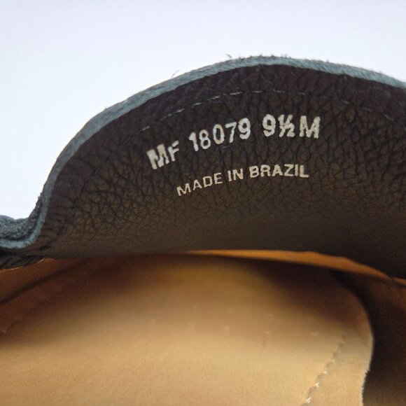 Mercanti Fiorentini Black Leather Mocc Loafers Driving Slippers Mens Size 9.5 - Picture 6 of 10